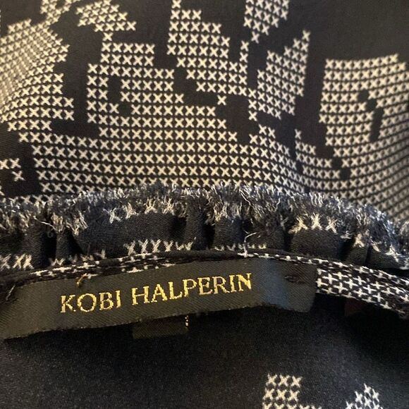 Kobi Halperin Black Graphic Blouse, XS-S - Picture 8 of 10
